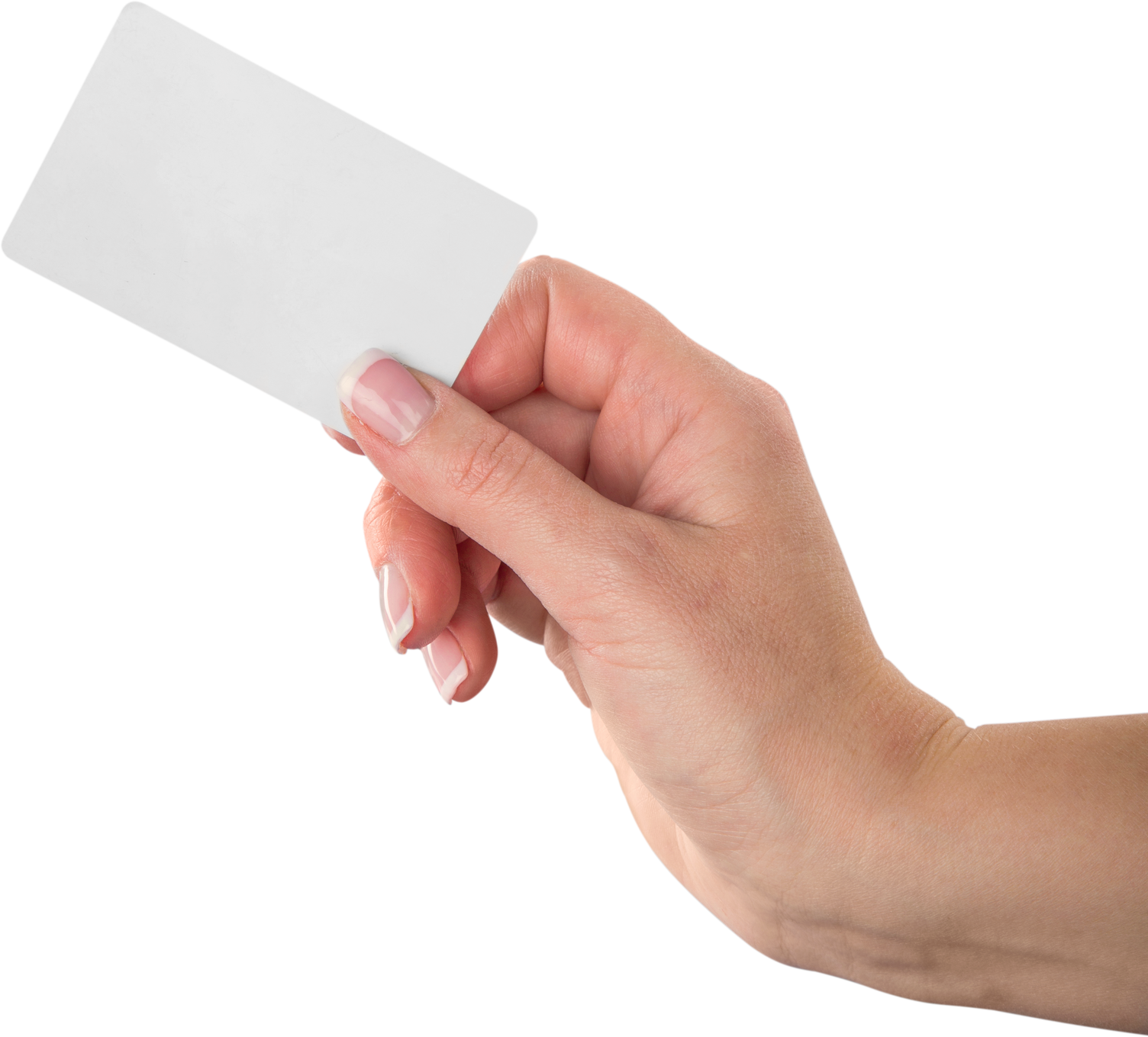Hand Holding an Empty Business Card